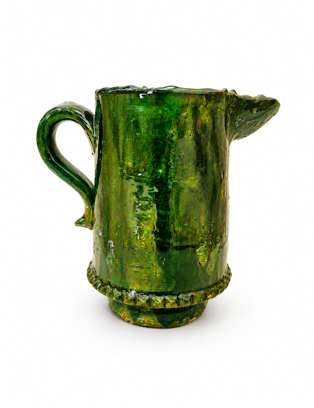 Handmade Tamegroute Green Ceramic Jar Vase – Moroccan Pottery