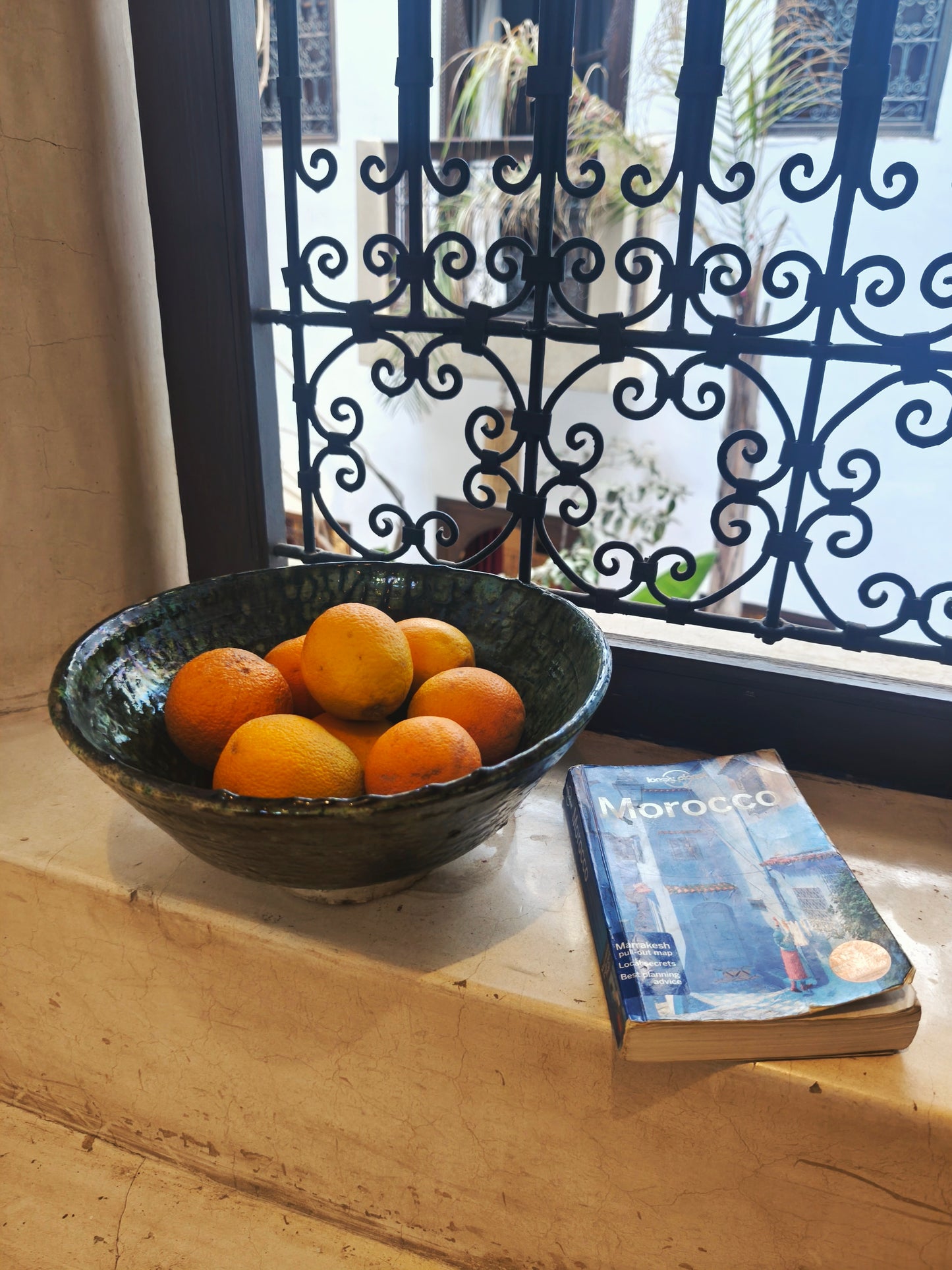 Tamegroute Ceramic Green Bowl- Moroccan Ceramic