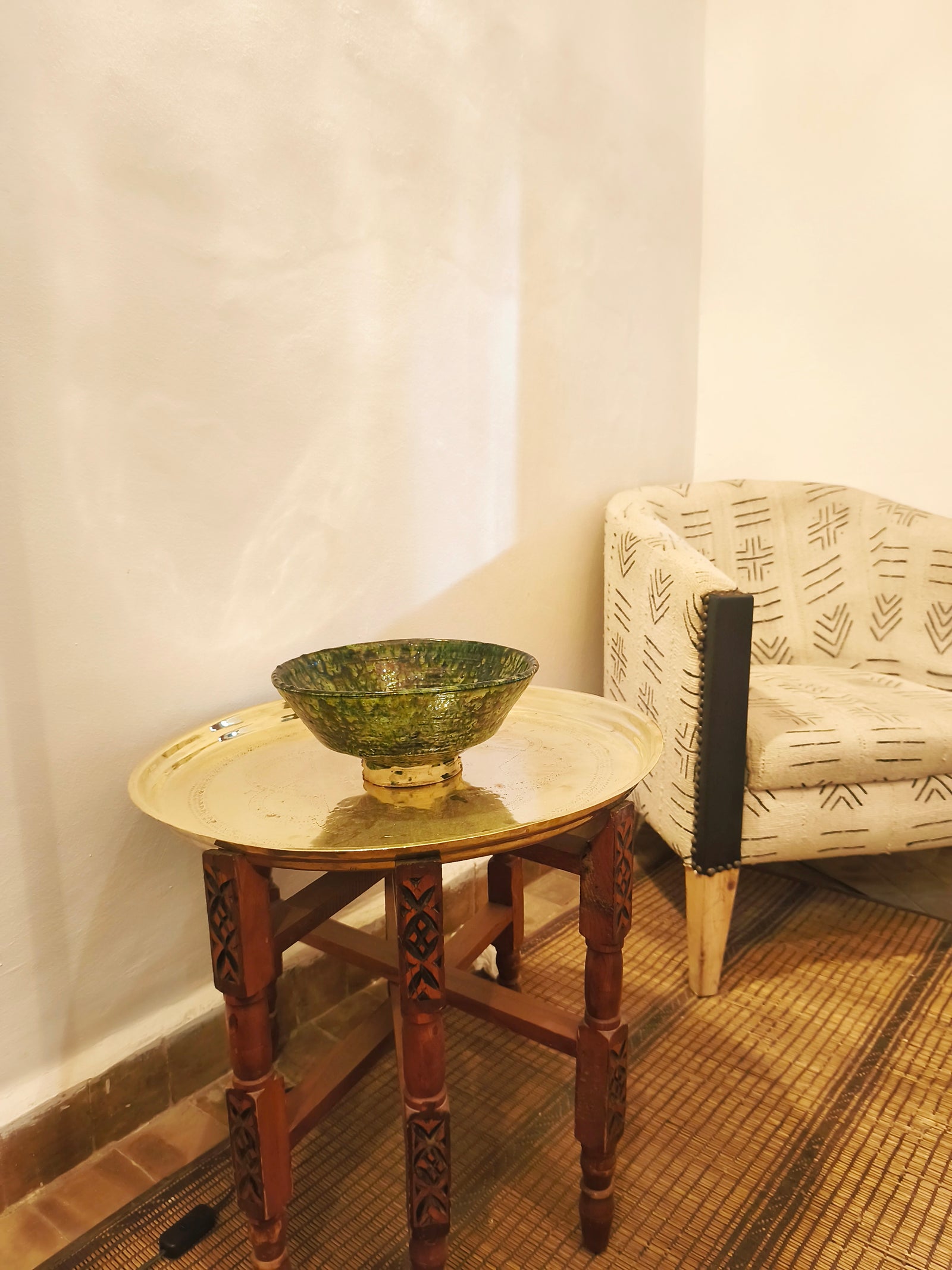 Tamegroute Green Ceramic Bowl – Handmade Moroccan Pottery