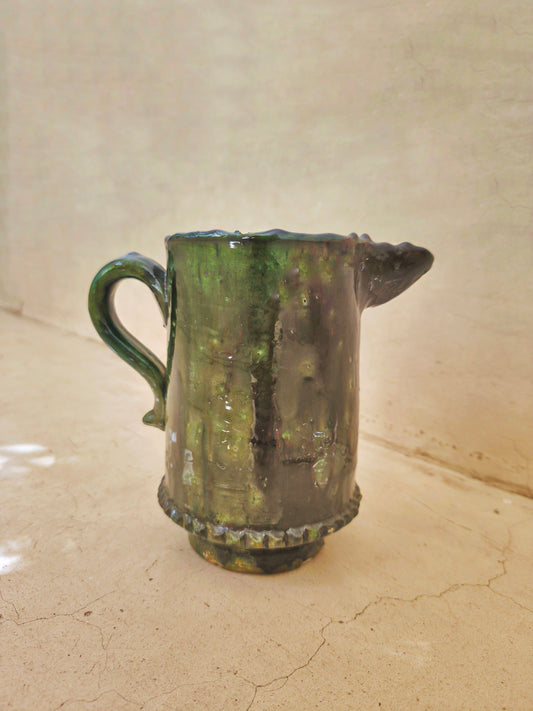 Handmade Tamegroute Green Ceramic Jars