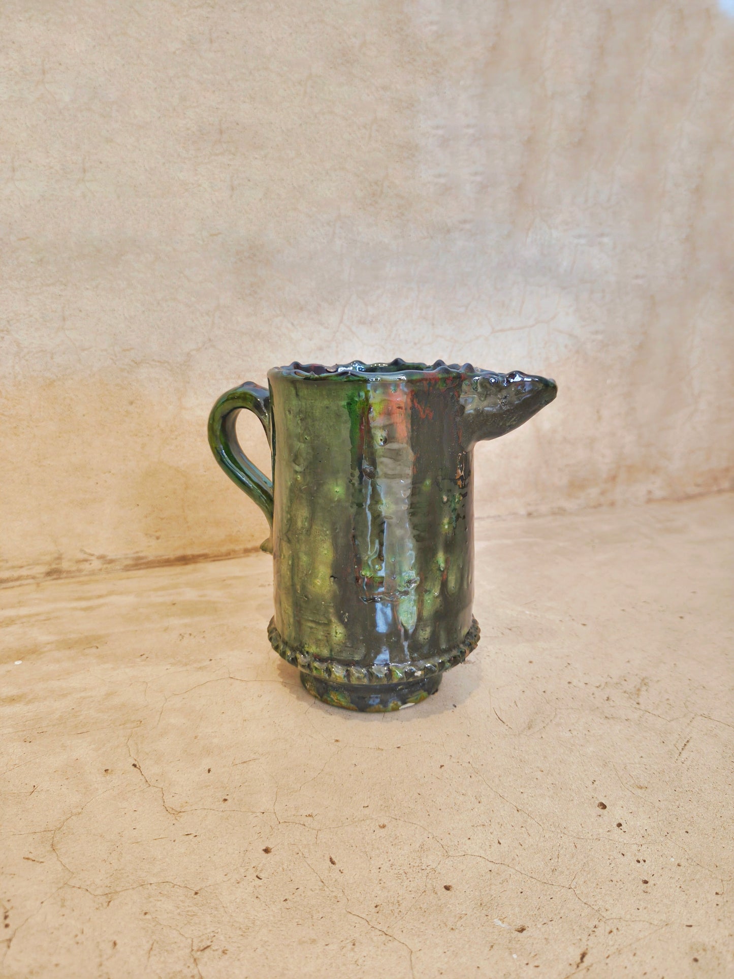 Handmade Tamegroute Green Ceramic Jars