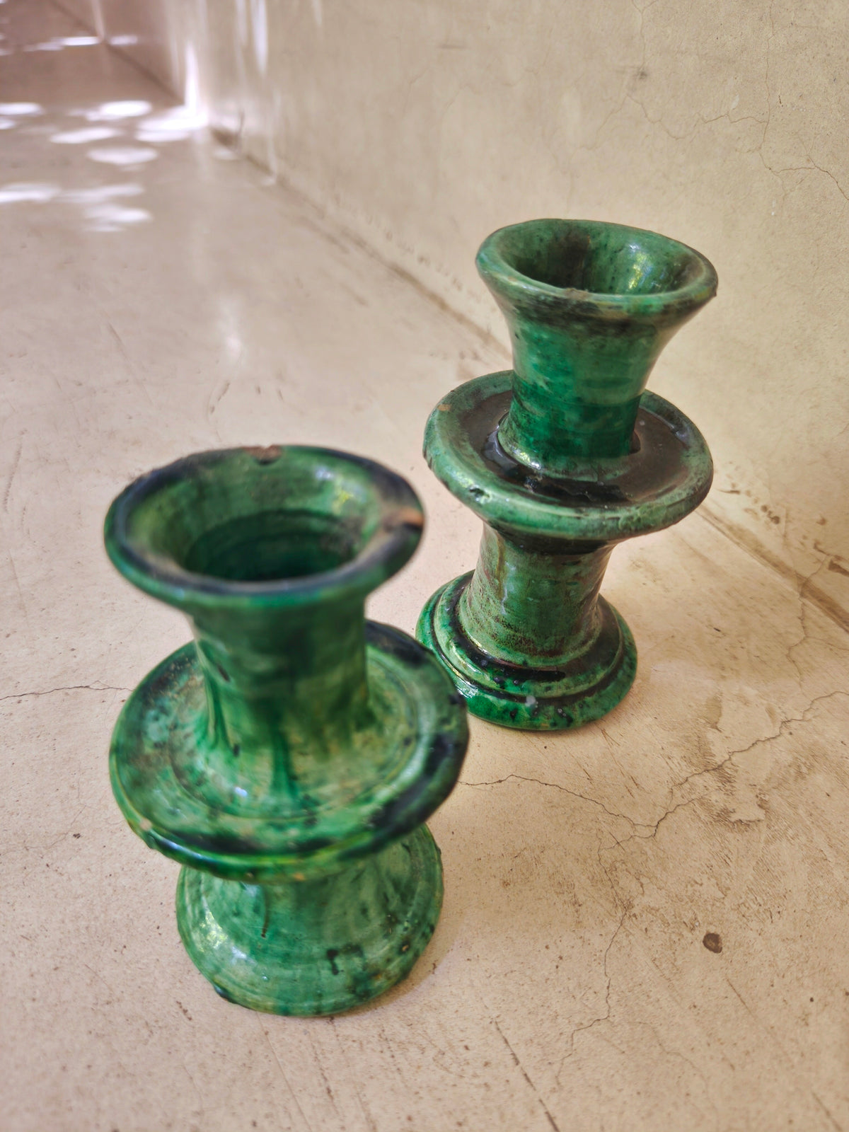 Tamegroute Green candle holders 