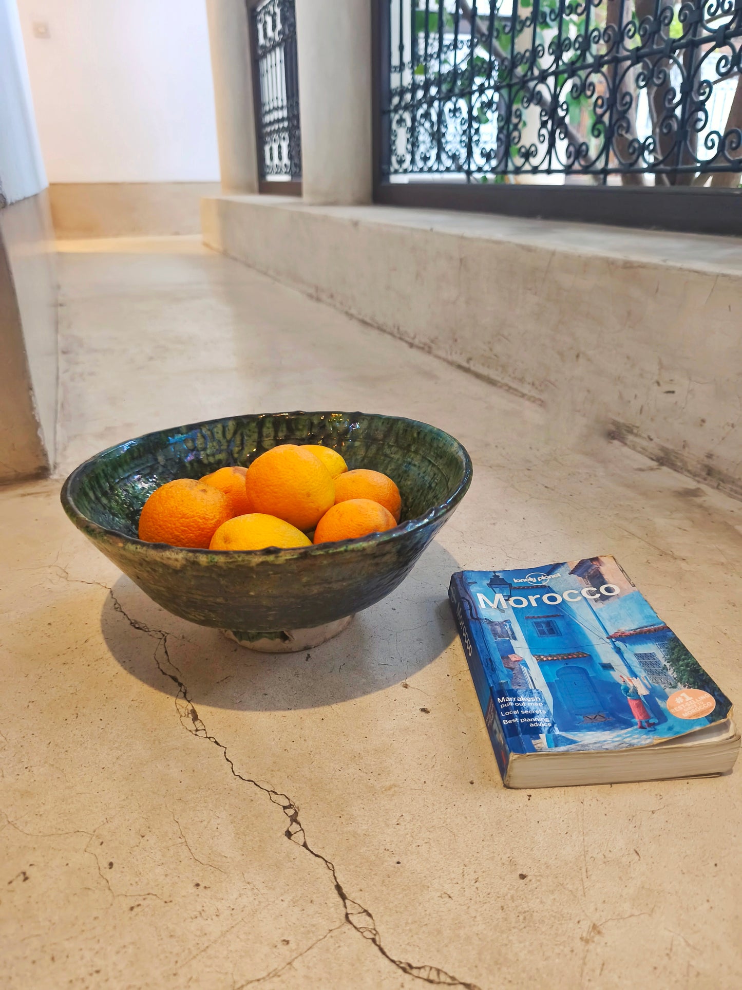 Tamegroute Ceramic Green Bowl- Moroccan Ceramic