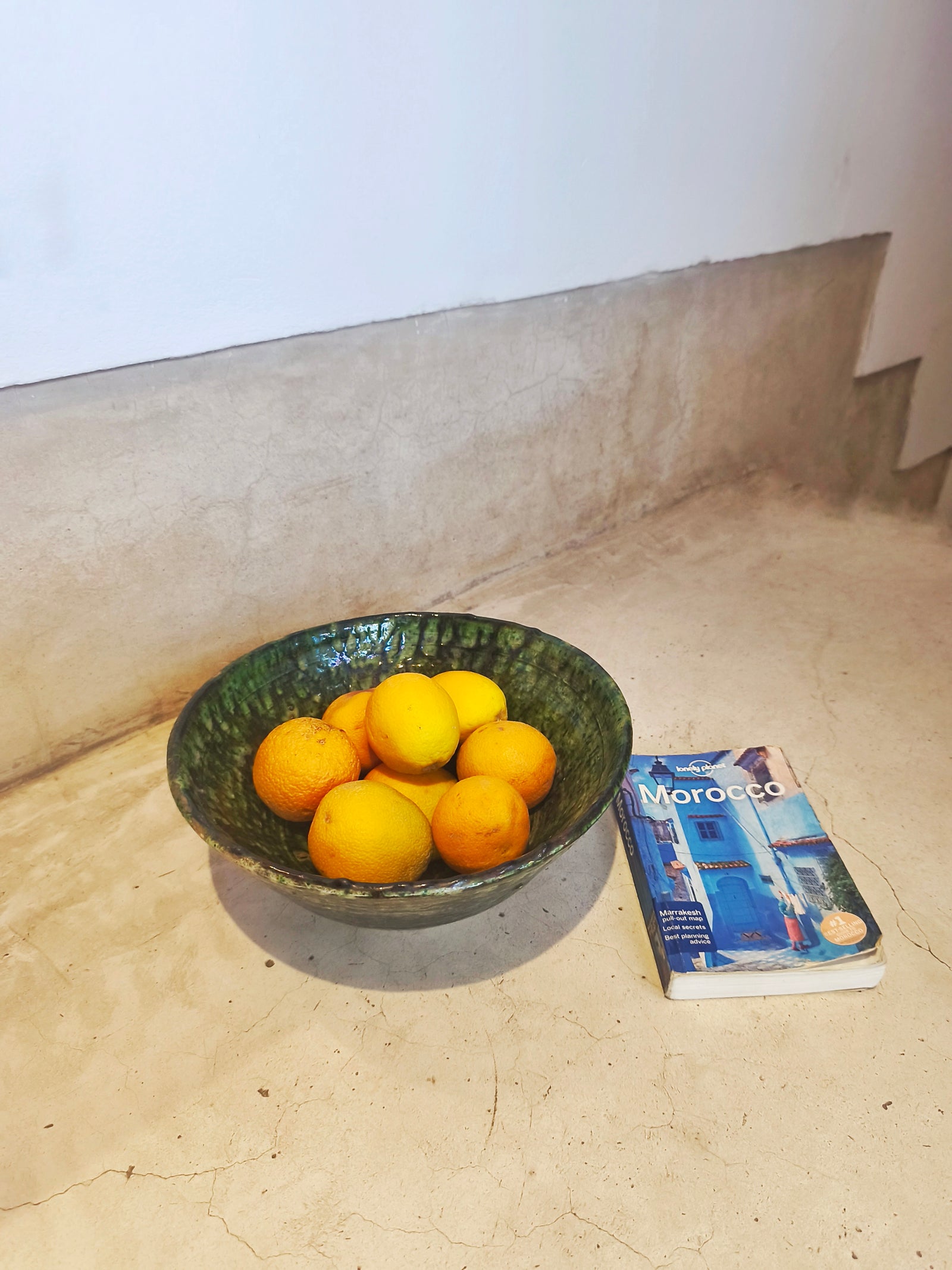 Tamegroute Green Ceramic Bowl – Handmade Moroccan Pottery