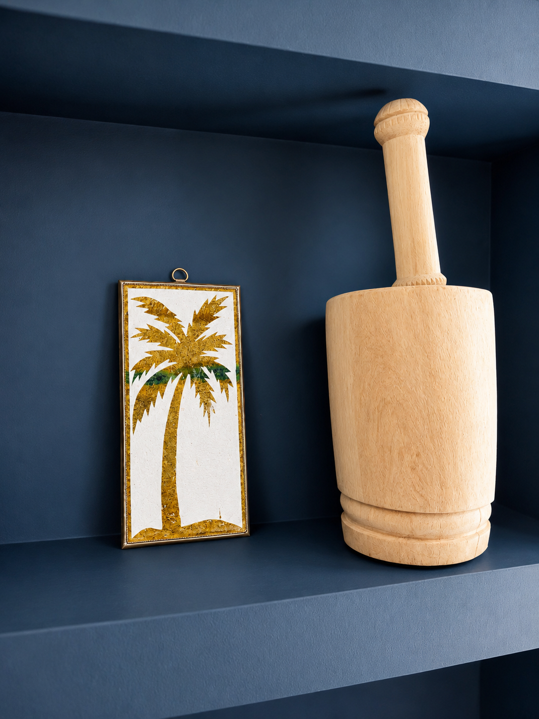 Handmade Tamegroute Ceramic Palm Tree Wall Decor – Authentic Moroccan Pottery Art