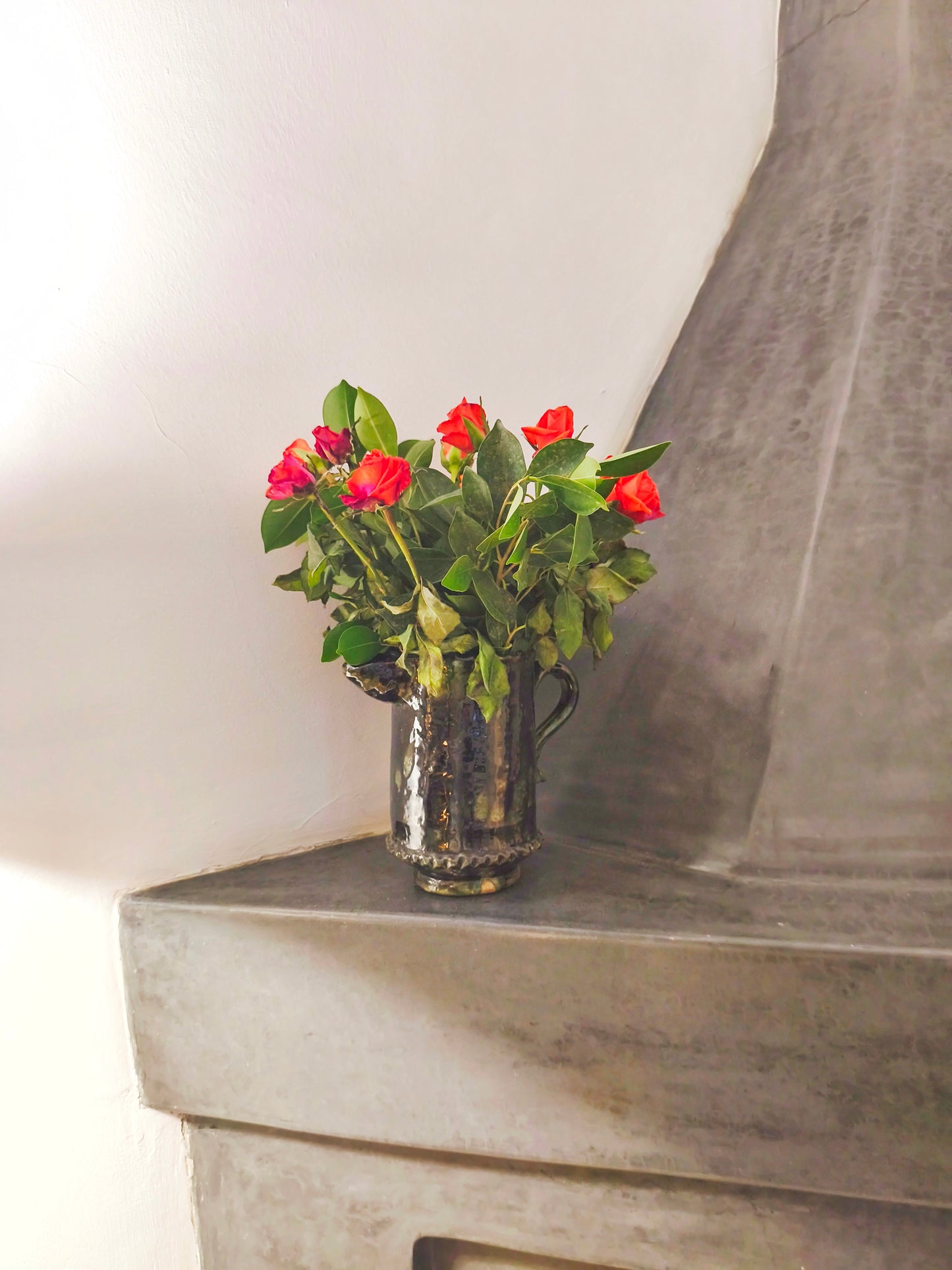 Handmade Tamegroute Green Ceramic Jars vase