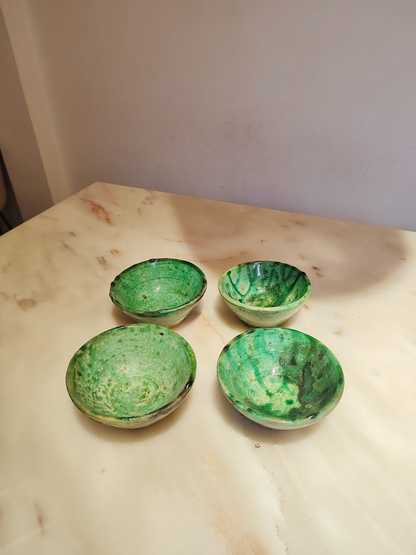 Handmade Tamegroute Bowl Set of 4 – Moroccan Ceramics