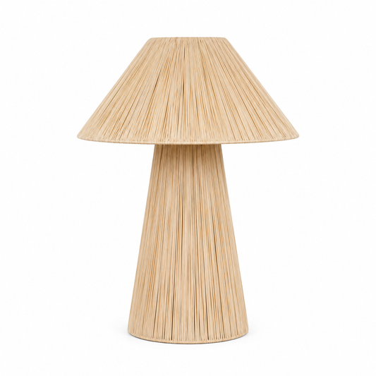 Moroccan Raffia Table Lamp – Handmade Natural Woven Lamp