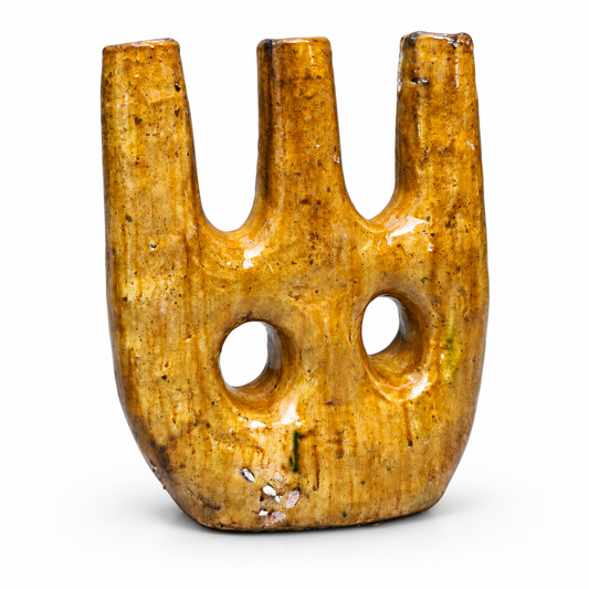 Sahara Trio – Ochre Ceramic Sculptural Candle Holder