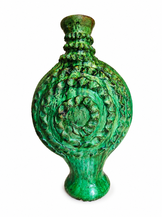 Moroccan Rabouz Green Ceramic Candle Holder — 50 cm