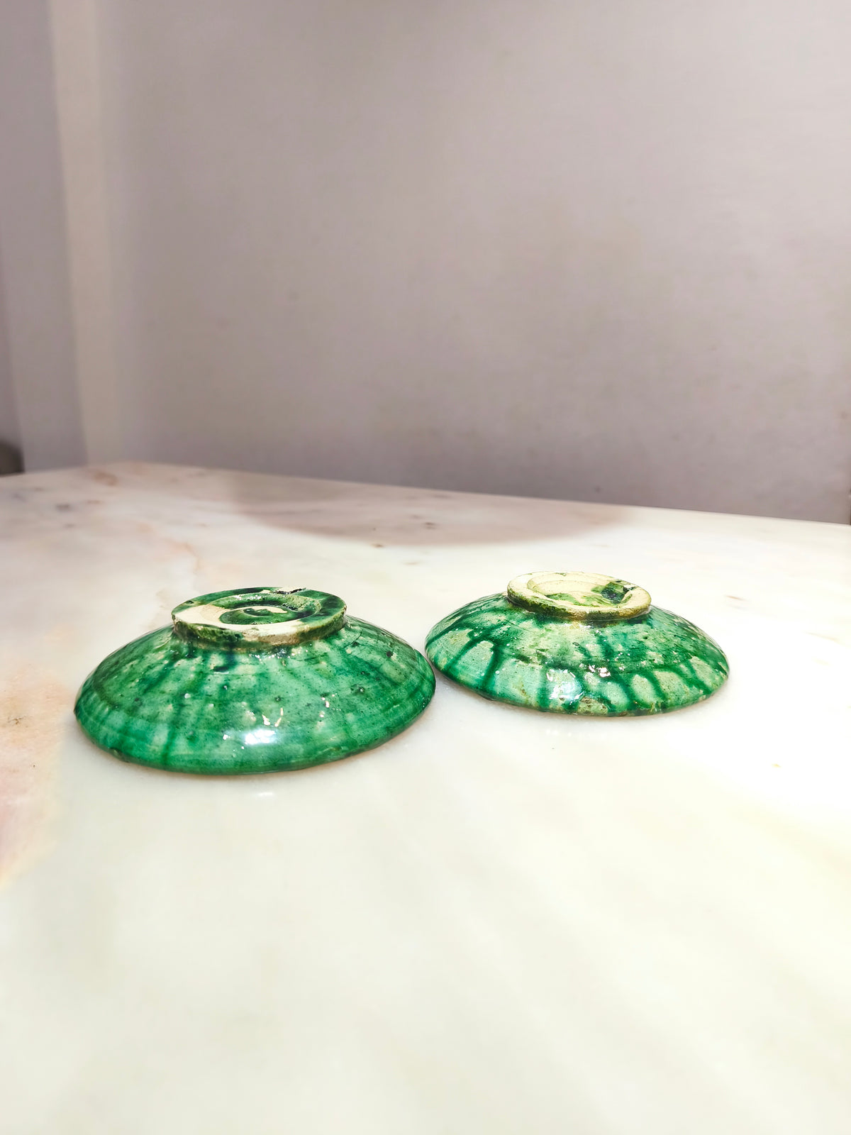 Tamegroute Green Pottery Plate – 12–13 cm Handmade Moroccan Ceramic Dish